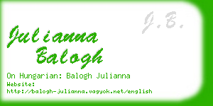 julianna balogh business card